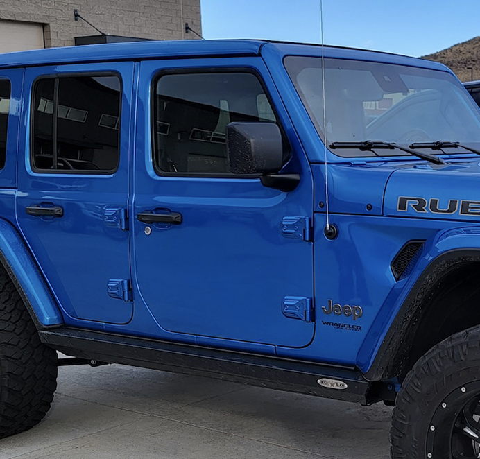 Blue Vehicle Wrap - Direct Tint & Graphics